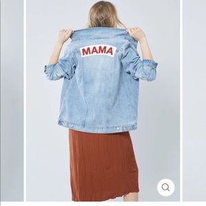 Ingrid and Isabel Mama denim jacket Sz xl